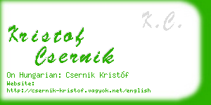 kristof csernik business card